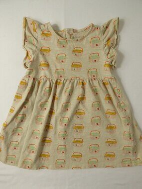 Bout'Chou Picnic Basket Ruffle Sleeve Sundress, Size 24 Months
